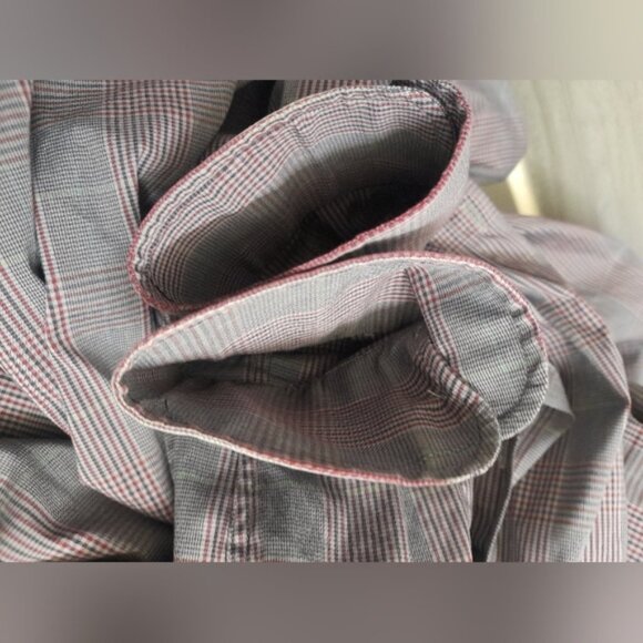 Prada - Mens Casual Checkered Button Down Shirt -Size: 41/16 - Picture 6 of 11